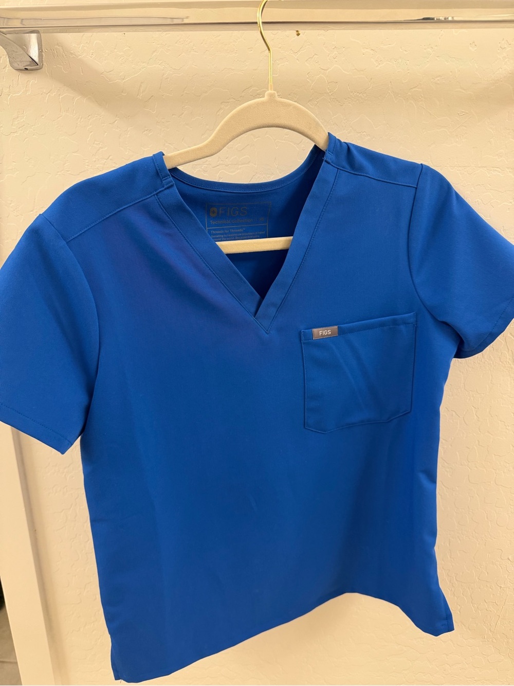 Figs V-Neck Top in Royal Blue